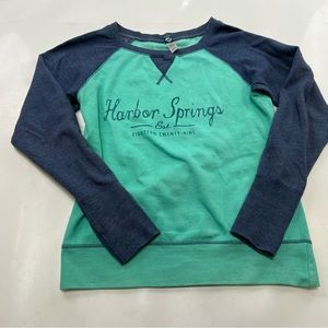 New Agenda by Perrin women’s turquoise blue sweatshirt S L33-12